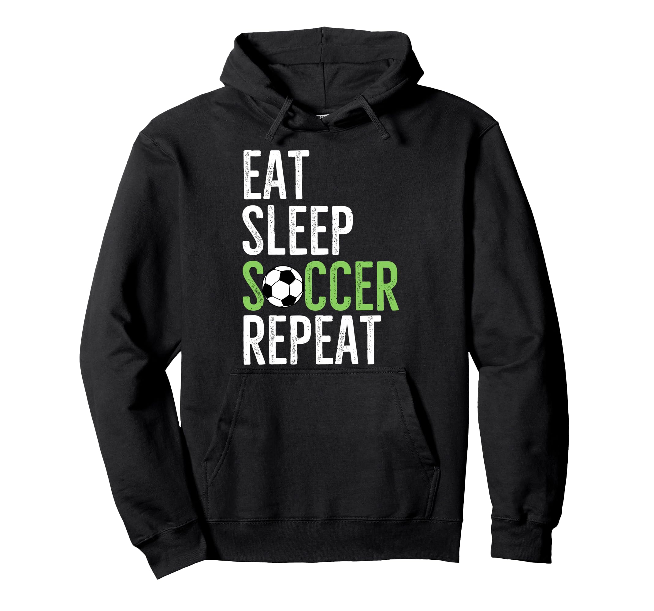 Eat Sleep Soccer Repeat Sport Player Hoodie - Minimalist Print Unisex
