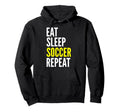 Soccer Player Funny Eat Sleep Soccer Hoodie - Aesthetic Graphic Men Women