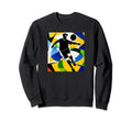 Soccer Player Colorful Team Sport Sweatshirt - Custom Art Print for Adults