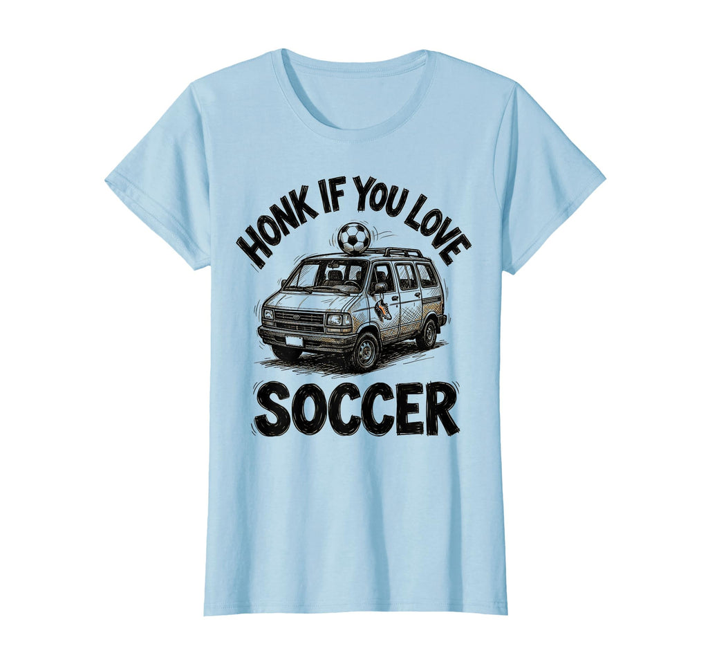 Honk If You Love Soccer Fun Soccer Mom T-Shirt - Trendy Graphic Unisex