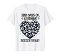 100 Days School Soccer Heart Love 100Th T-Shirt - Trendy Graphic Men Women