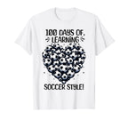 100 Days School Soccer Heart Love 100Th T-Shirt - Trendy Graphic Men Women