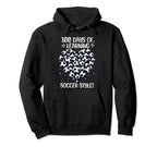 100 Days School Soccer Heart Love Hoodie - Casual Everyday Wear for Adults