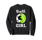 Ball Funny Soccer Tennis Player Sweatshirt - Minimalist Print for Adults
