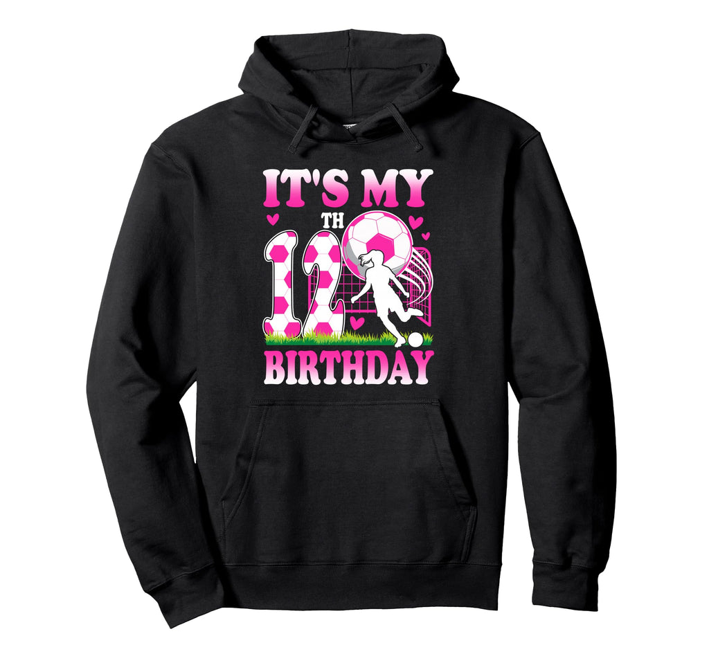12 Year Old Birthday Soccer Themed Hoodie - Fun Novelty Design Unisex