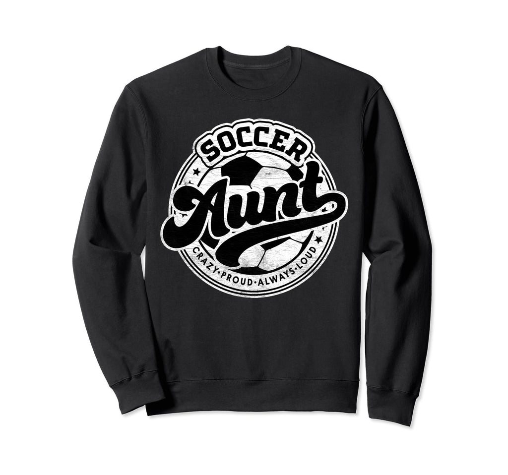 Soccer Aunt Family Matching Game Sweatshirt - Aesthetic Graphic for Adults