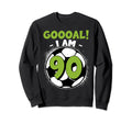 90 Year Old Birthday Soccer Themed Sweatshirt - Minimalist Print Unisex