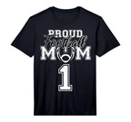 Custom Proud Football Mother Number T-Shirt - Fun Novelty Design Men Women