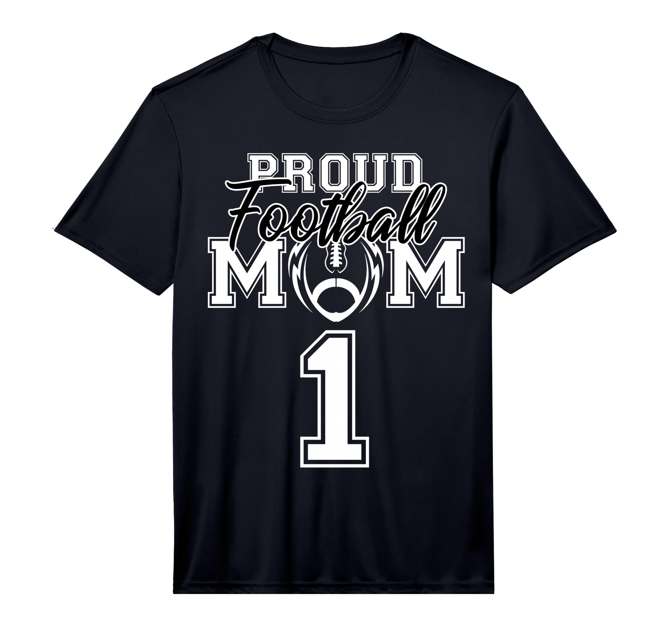 Custom Proud Football Mother Number T-Shirt - Fun Novelty Design Men Women