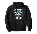 My Heart Is That Field Soccer Mom Hoodie - Minimalist Print Unisex