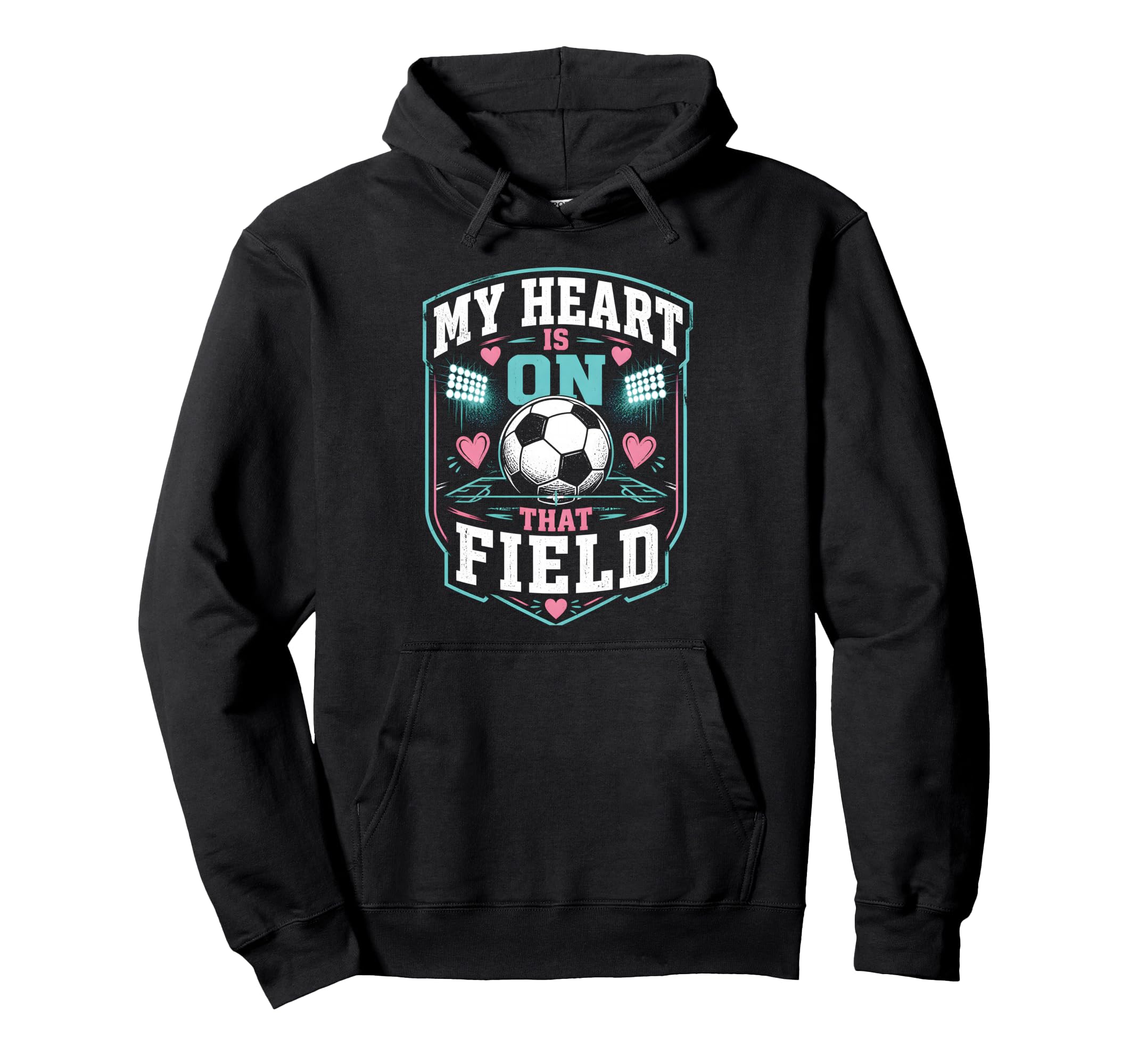 My Heart Is That Field Soccer Mom Hoodie - Minimalist Print Unisex