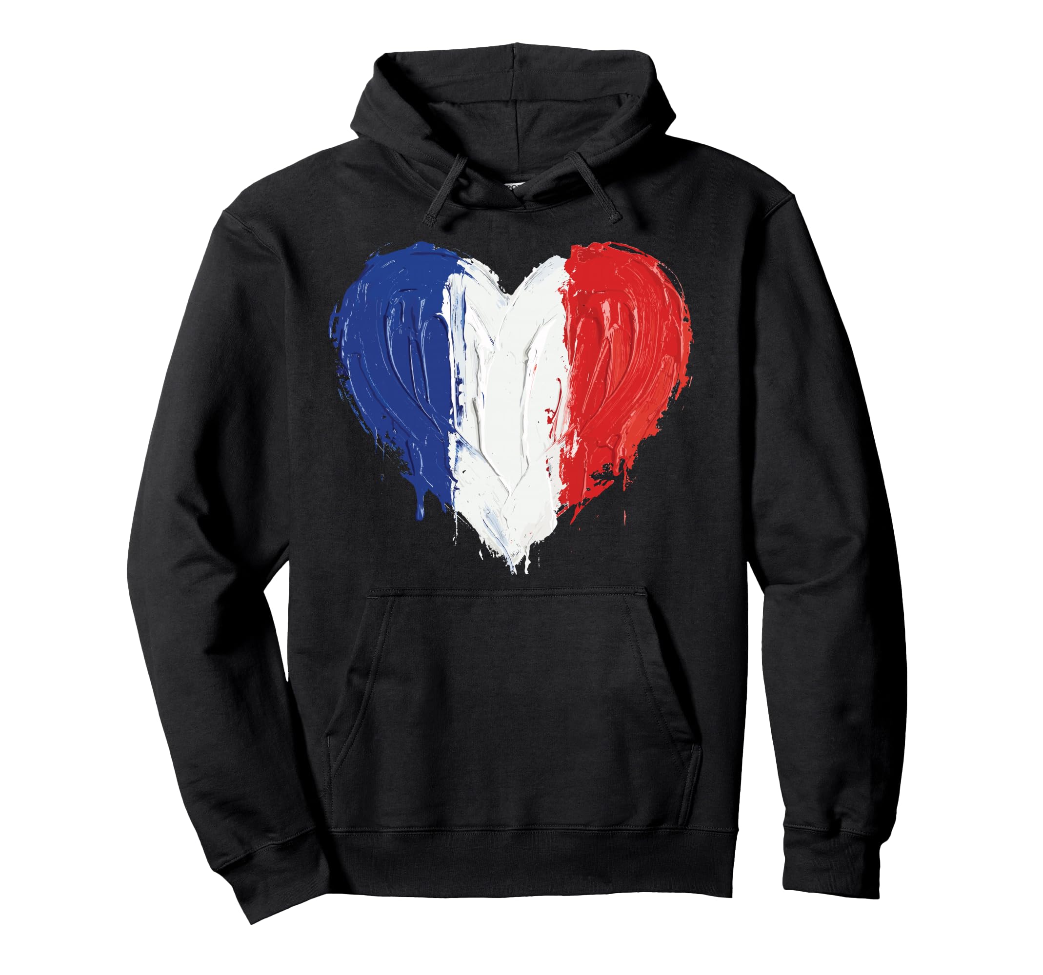 French Flag Heart Supporter Soccer Hoodie - Unique Graphic for Adults