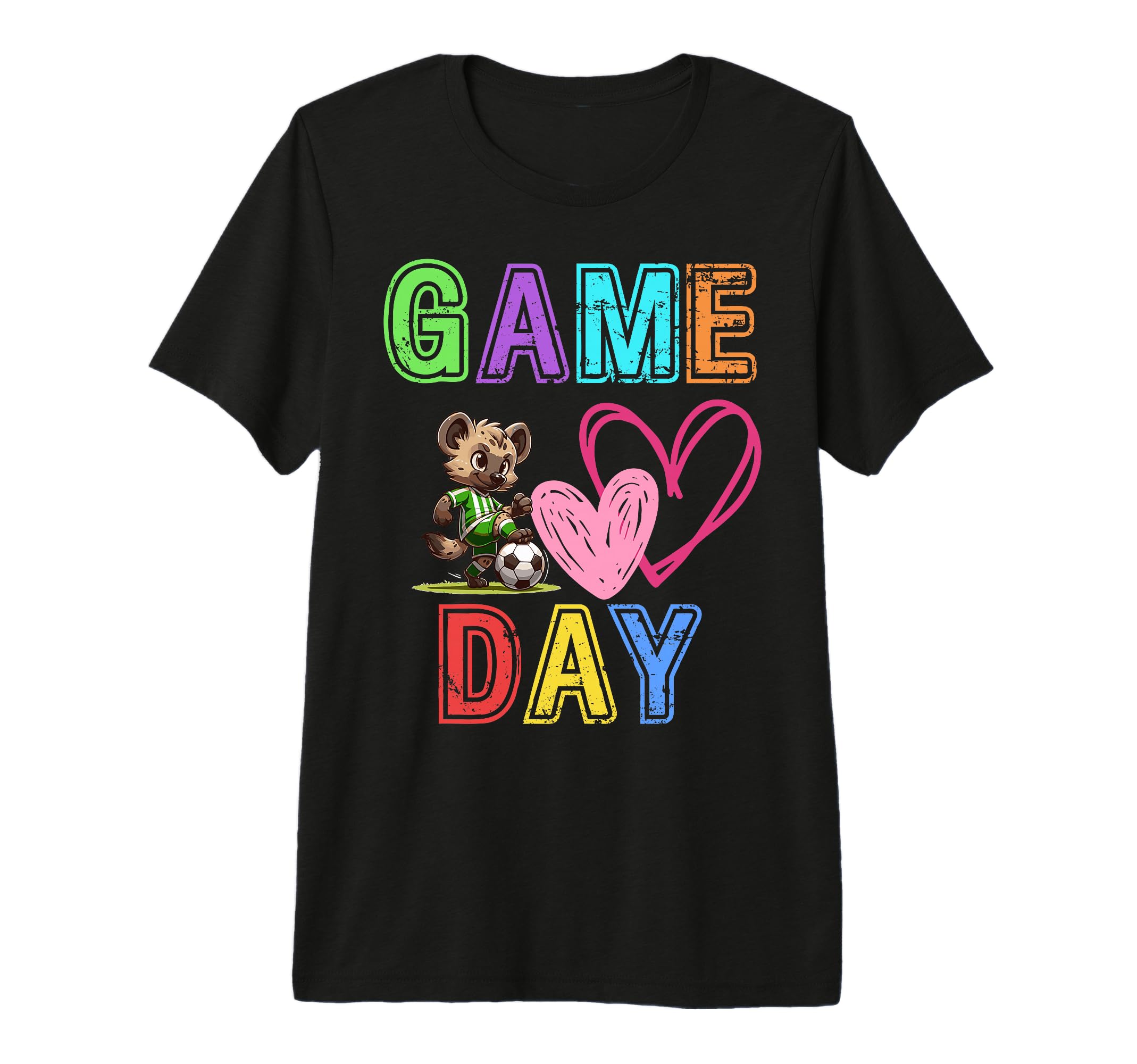 Game Day Hyena Soccer Goalkeeper Striker T-Shirt - Graphic Print Unisex