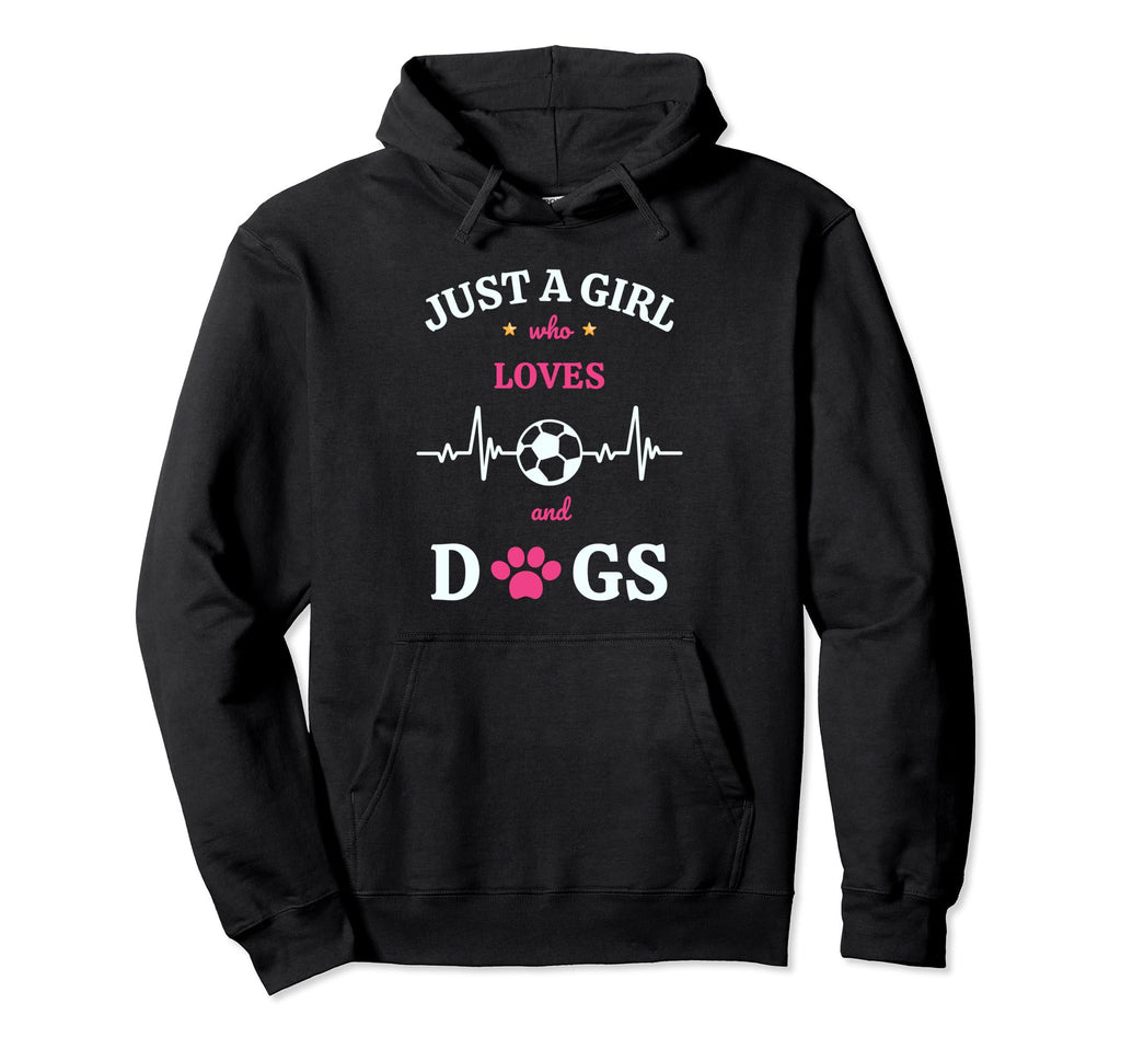 Just Who Loves Dogs And Soccer Gift Hoodie - Streetwear Style for Adults