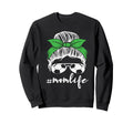 Messy Bun Soccer Mom Mothers Day Sweatshirt - Streetwear Style for Adults