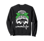 Messy Bun Soccer Mom Mothers Day Sweatshirt - Streetwear Style for Adults