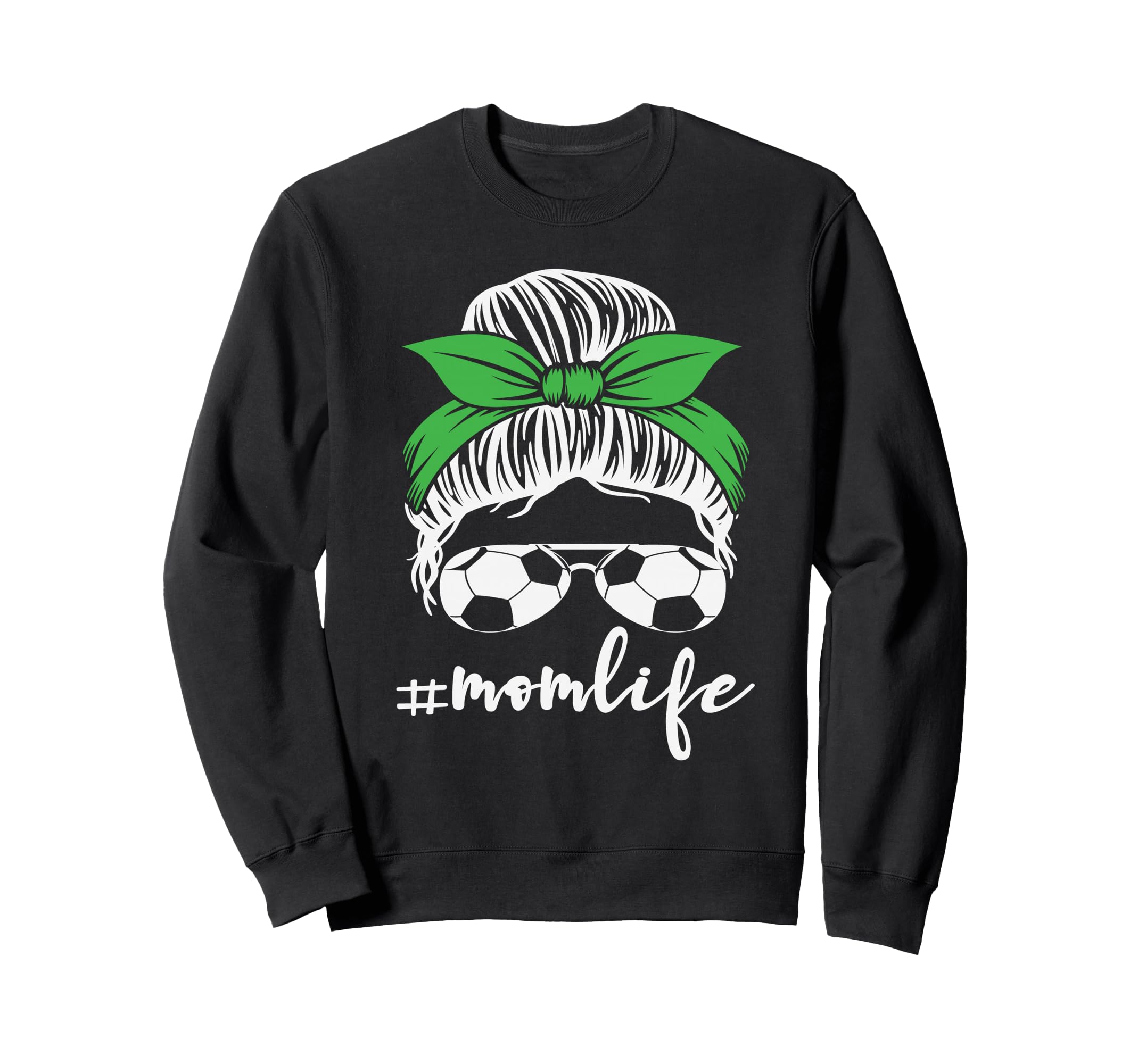 Messy Bun Soccer Mom Mothers Day Sweatshirt - Streetwear Style for Adults