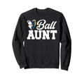 Ball Aunt Heart Volleyball Soccer Sweatshirt - Minimalist Print for Adults