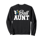 Ball Aunt Heart Volleyball Soccer Sweatshirt - Minimalist Print for Adults