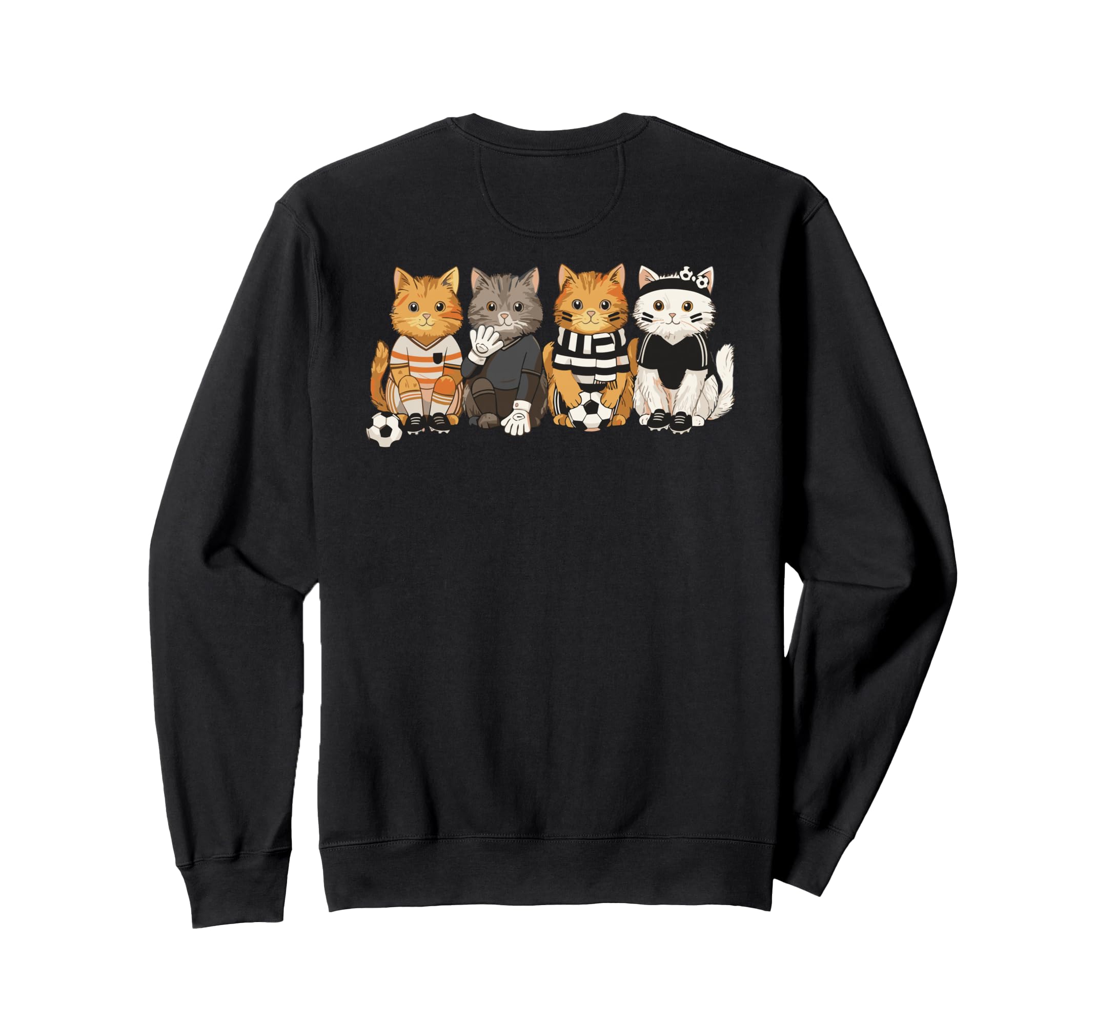 Soccer Cat Player Sweatshirt - Streetwear Style Men Women
