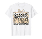Soccer Mama Coquette Checkered Mom T-Shirt - Streetwear Style for Adults