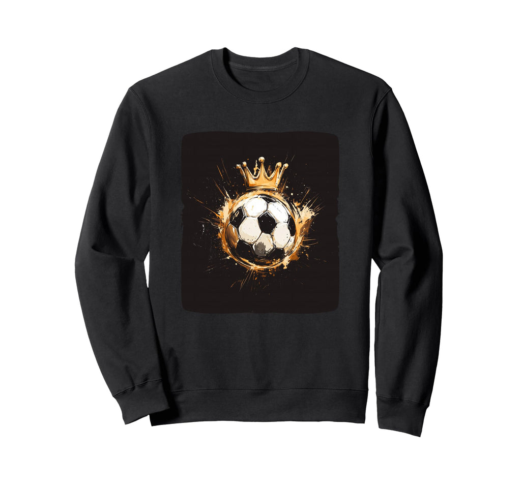 Nice Soccer Ball Golden Crown And Sweatshirt - Unique Graphic for Adults