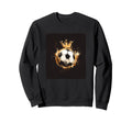Nice Soccer Ball Golden Crown And Sweatshirt - Unique Graphic for Adults