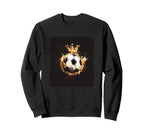 Nice Soccer Ball Golden Crown And Sweatshirt - Unique Graphic for Adults