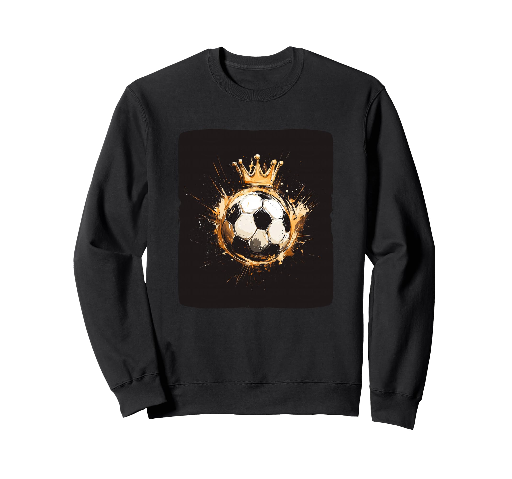 Nice Soccer Ball Golden Crown And Sweatshirt - Unique Graphic for Adults