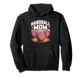 Handball Mom Heart Goalkeeper Court Pride Hoodie - Graphic Print Unisex