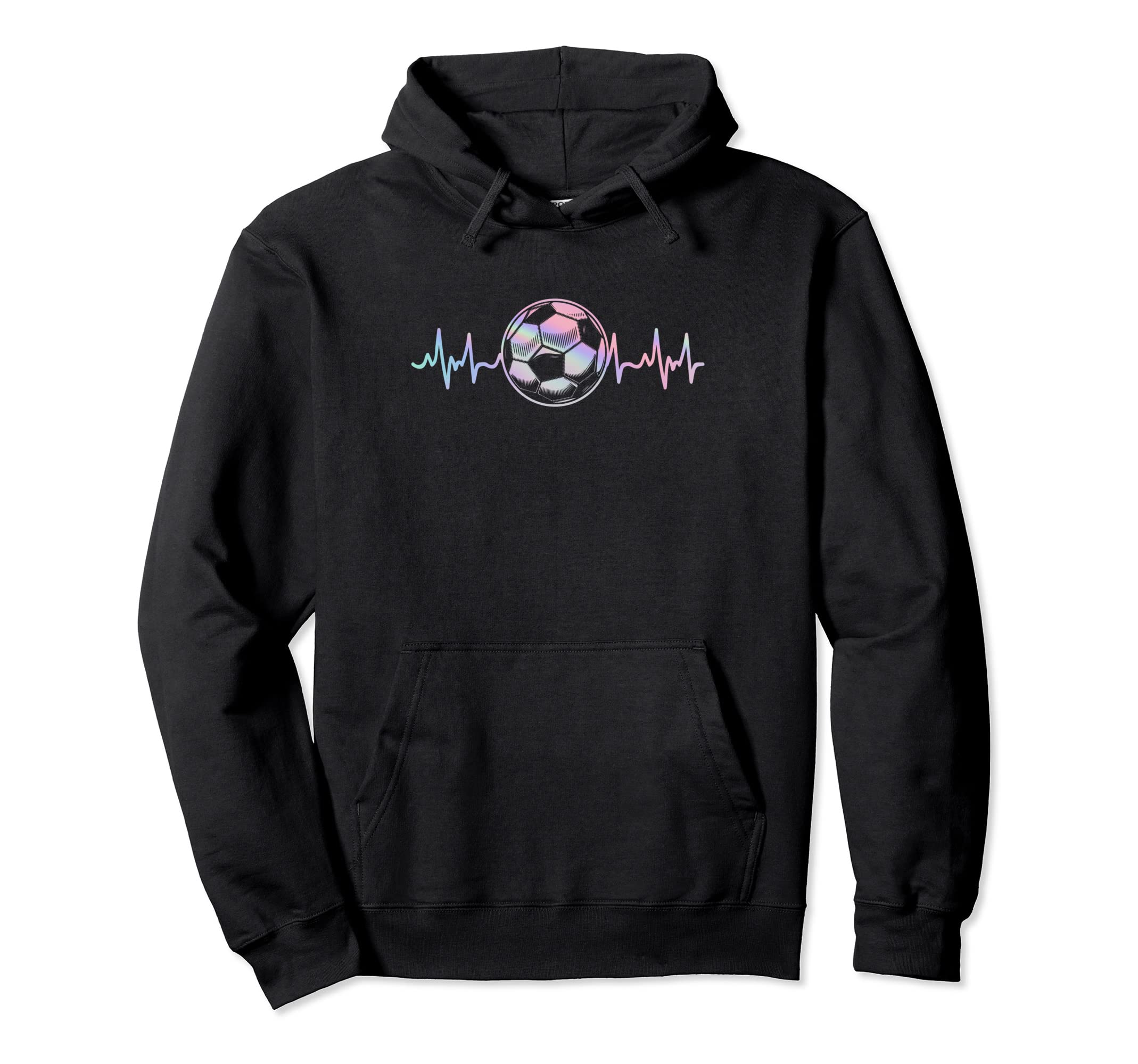Soccer Heartbeat Sports Soccer Pastel Hoodie - Custom Art Print Men Women