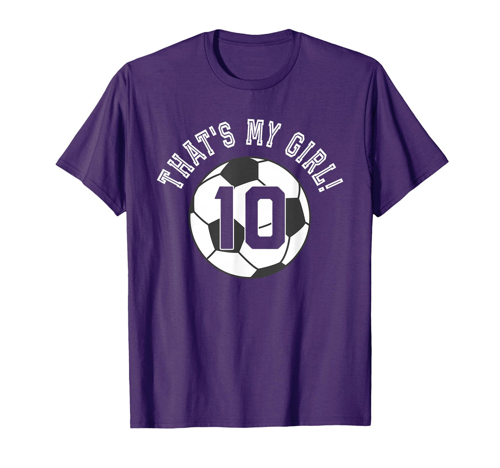 Thats My 10 Soccer Ball Player Coach T-Shirt - Graphic Print for Adults