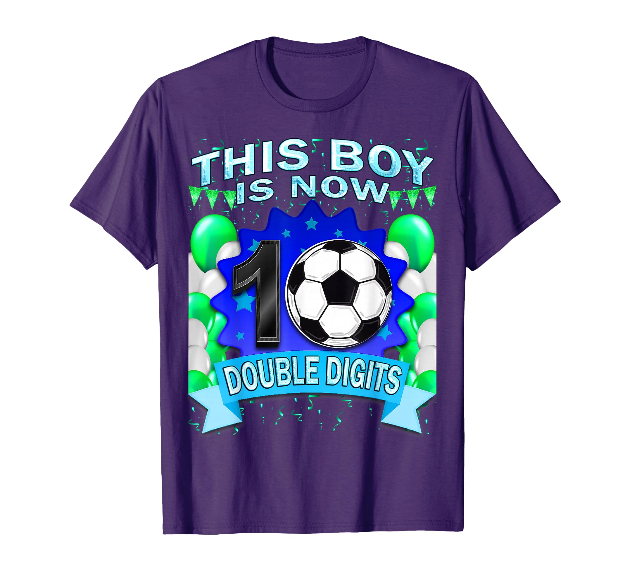 This Now 10 Double Digits Soccer 10 T-Shirt - Casual Everyday Wear Unisex