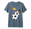Soccer Balls Snowman Winter T-Shirt - Casual Everyday Wear for Adults