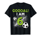 6Th Birthday Soccer Theme 6Year Old B Day T-Shirt - Unique Graphic Unisex