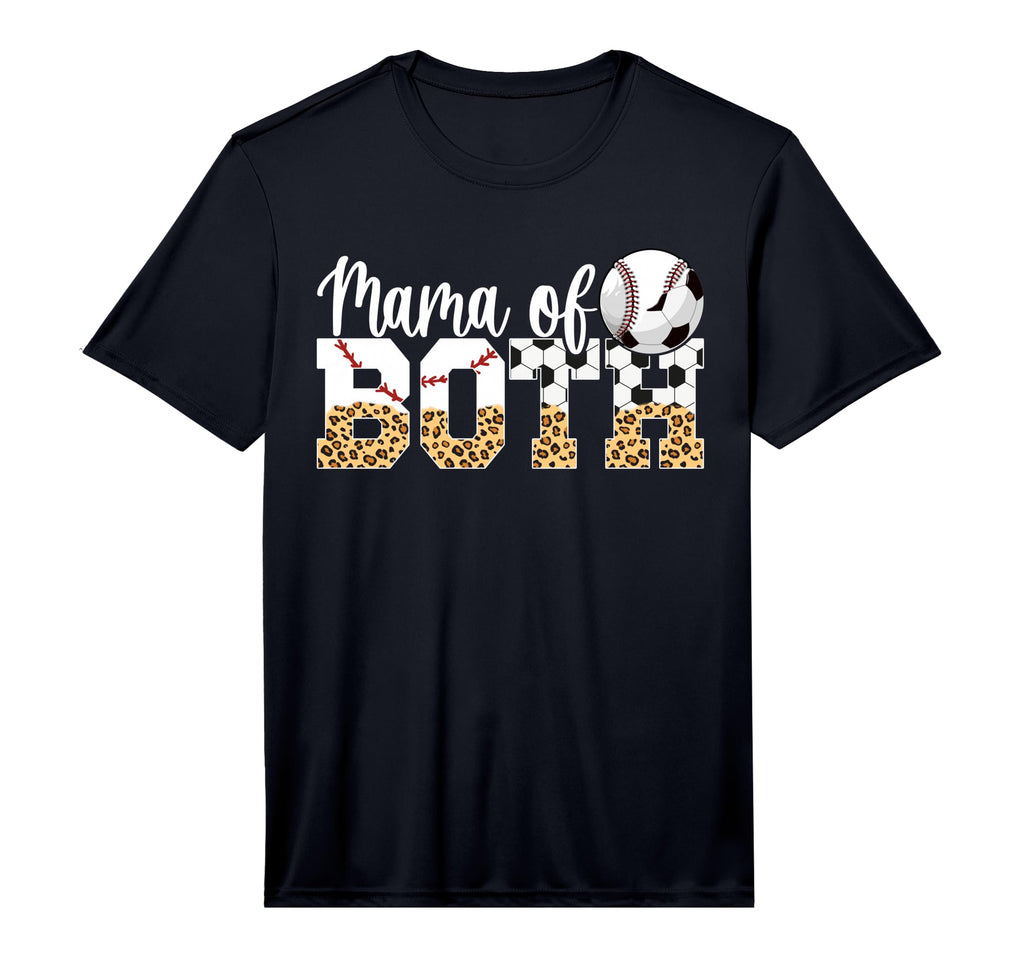 Mens Mama Both Baseball Soccer Mom T-Shirt - Minimalist Print for Adults
