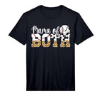 Mens Mama Both Baseball Soccer Mom T-Shirt - Minimalist Print for Adults
