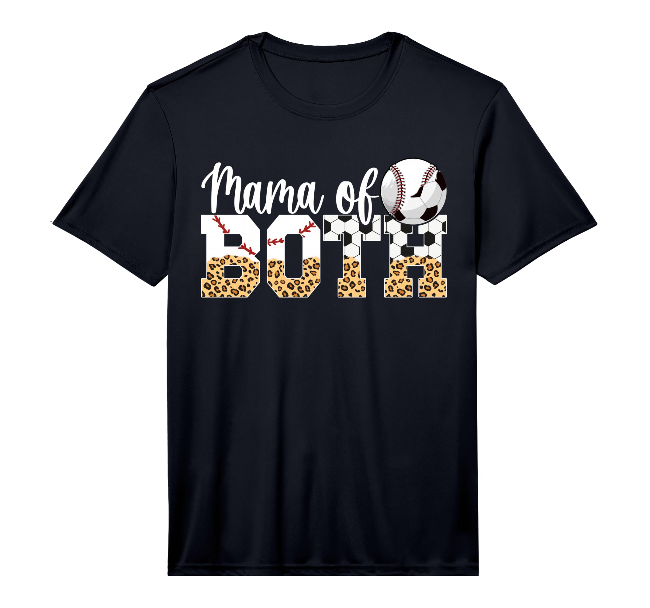 Mens Mama Both Baseball Soccer Mom T-Shirt - Minimalist Print for Adults