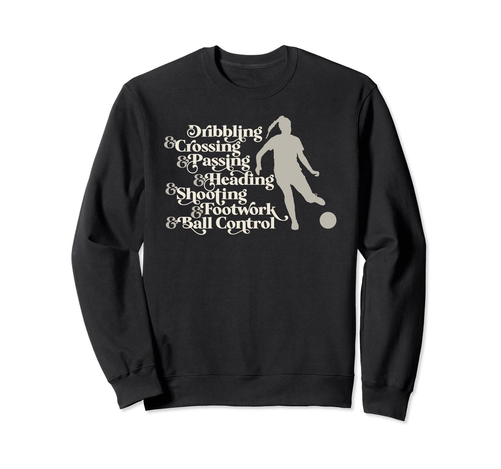 Womens Soccer Player Coach Drills Sweatshirt - Graphic Print for Adults