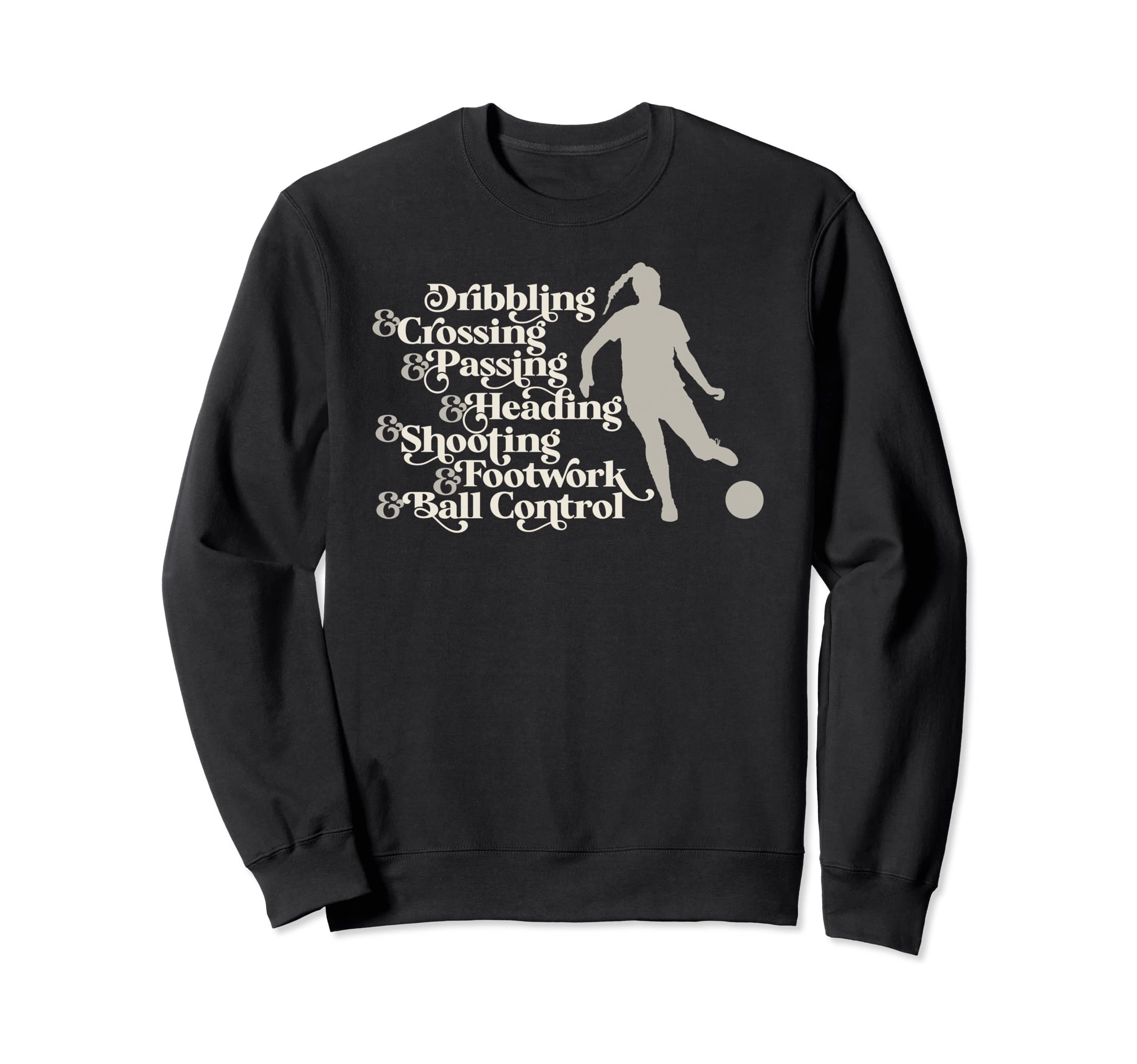 Womens Soccer Player Coach Drills Sweatshirt - Graphic Print for Adults