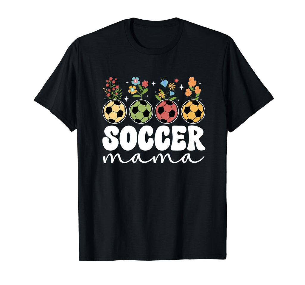 Soccer Mama Flowers Soccer Mom T-Shirt - Aesthetic Graphic for Adults