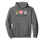 Peace Love Soccer Football Soccer Player Hoodie - Unique Graphic Unisex