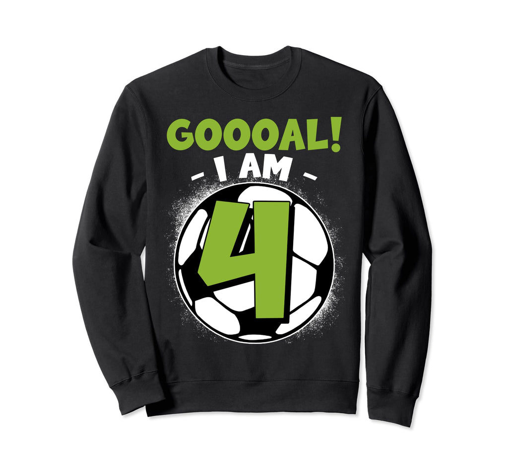 4 Year Old Birthday Soccer Sweatshirt - Fun Novelty Design Men Women