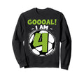 4 Year Old Birthday Soccer Sweatshirt - Fun Novelty Design Men Women