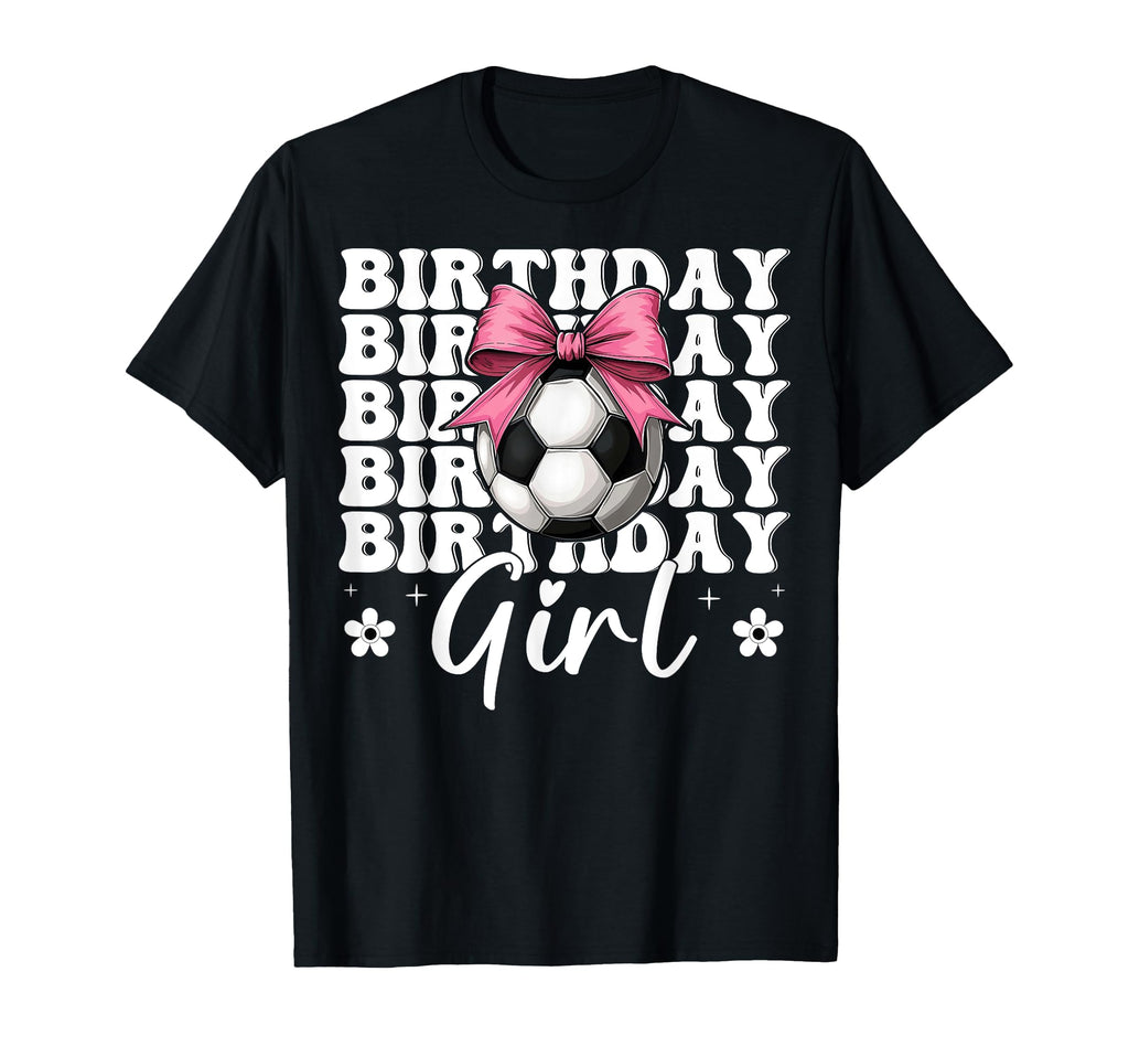 Birthday Soccer Soccer Mom Coquette Bow T-Shirt - Fun Novelty Design Unisex
