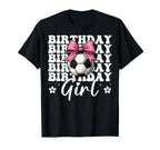 Birthday Soccer Soccer Mom Coquette Bow T-Shirt - Fun Novelty Design Unisex