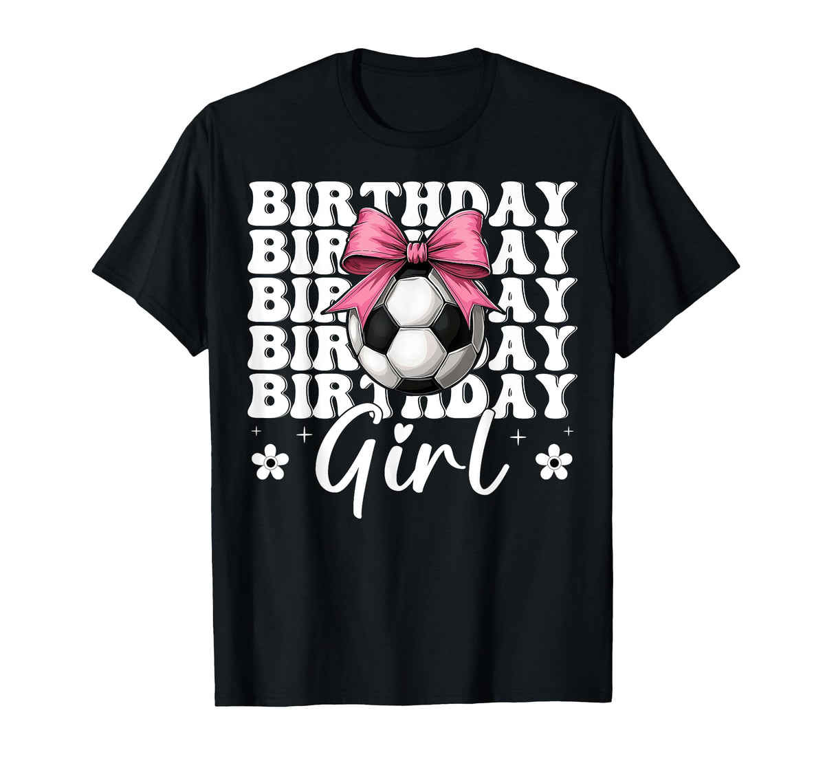 Birthday Soccer Soccer Mom Coquette Bow T-Shirt - Fun Novelty Design Unisex