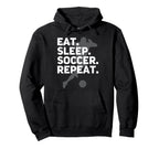 Eat Sleep Soccer Repeat Usa Football Fan Hoodie - Custom Art Print Unisex