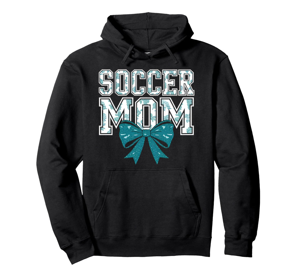 Soccer Mom Coquette Bow Mothers Day Hoodie - Novelty Apparel Unisex