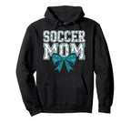 Soccer Mom Coquette Bow Mothers Day Hoodie - Novelty Apparel Unisex